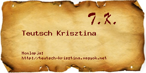 Teutsch Krisztina névjegykártya